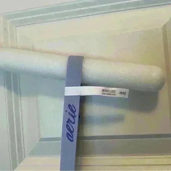 Aerie NWT Real Happy Women’s Size 38DD Wireless Lightly Lined Blue Lace Bralette - Picture 11 of 15